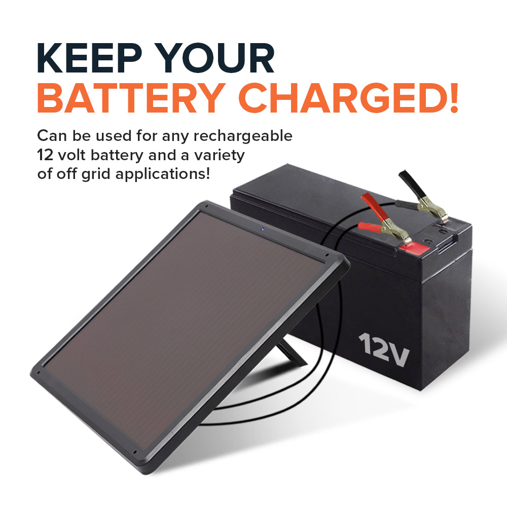 SOLVAO 7.5W Solar Trickle Charger & Battery Maintainer