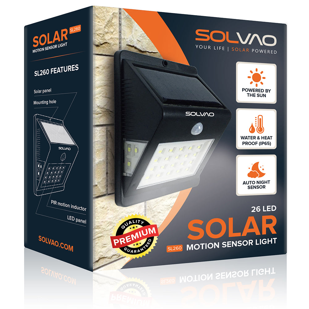 SOLVAO Solar Motion Sensor Light 26 LED