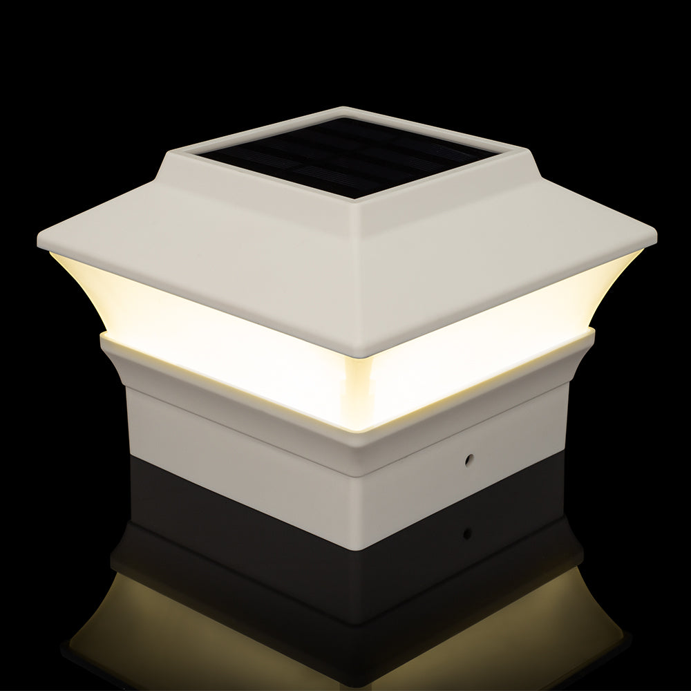 SOLVAO Solar Post Cap Lights - Warm White LED (2 Pack)