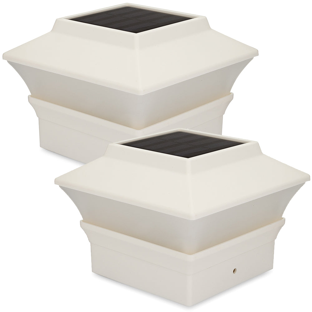 SOLVAO Solar Post Cap Lights - Warm White LED (2 Pack)