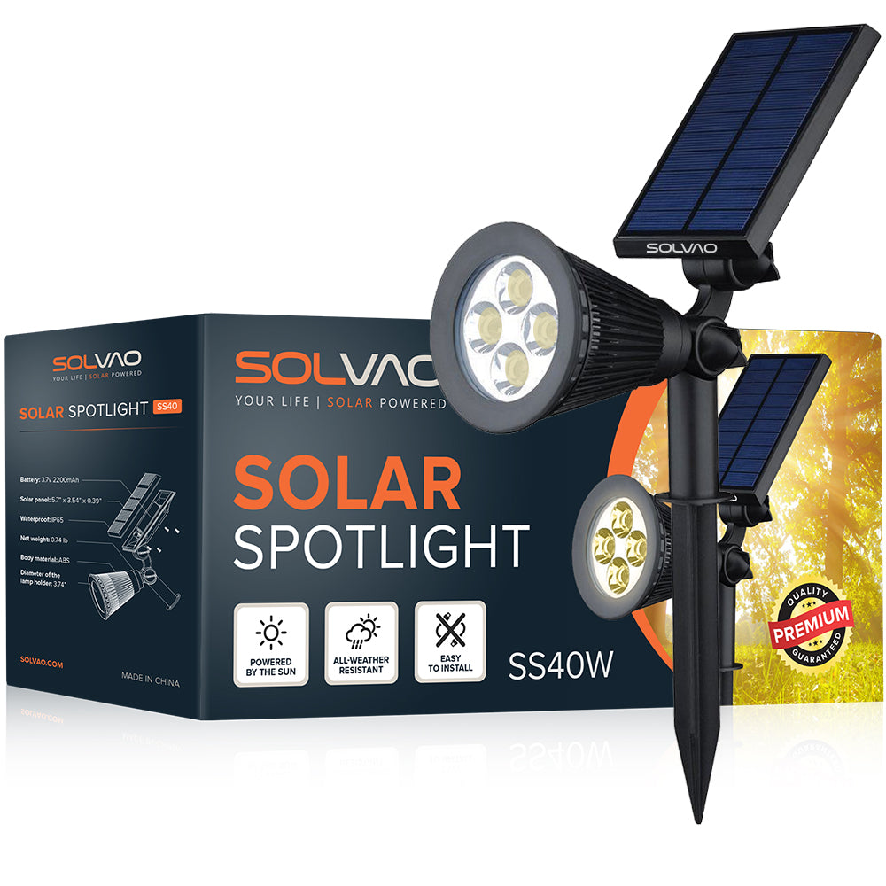 SOLVAO 4 LED Solar Spotlight (Warm White)